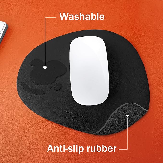 Mouse pad, Non-Slip Washable Waterproof Computer Mouse pad (Black)