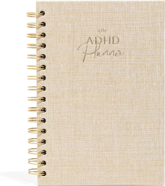 The ADHD Planner - Undated Daily Weekly Schedule Organizer Journal for Disorganized People - Habit Tracker Record Emotions & Mood - Academic Goals - Structure & Focus for Adults Brains (Spiral)