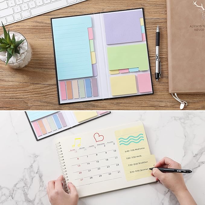 Mr. Pen- Sticky Note Set, 410 Pack, Pastel Colors, Sticky Notes Tabs, Divider Sticky Notes, Office Supplies, Planner Sticky Note Dividers Tabs, Book Notes, Bible Sticky Notes
