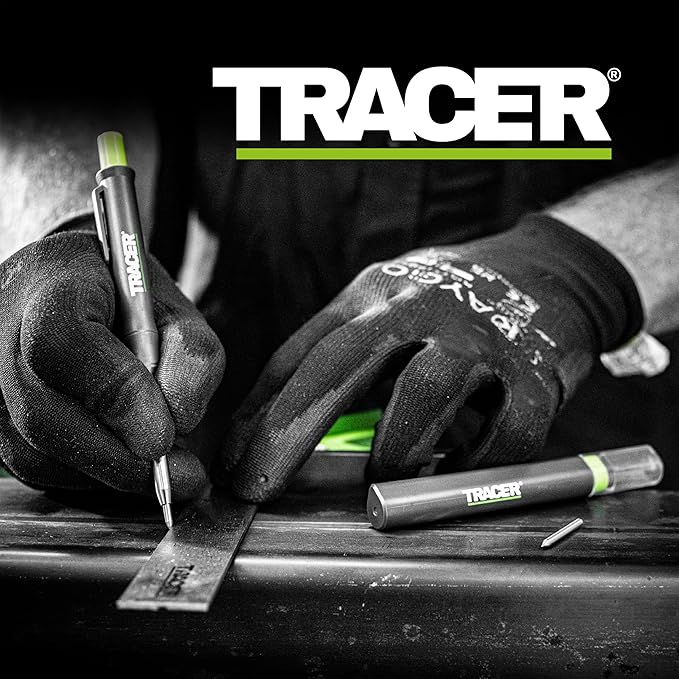 Tracer 2.8mm Carbide Tipped Lead 3-Pack with Anti-Snap Case - Lead Refill for Mechanical Pencil to Mark Wood, Metal, Ceramic, Glass, Woodworking and Carpenter Pencil Tool Use - ALPC1