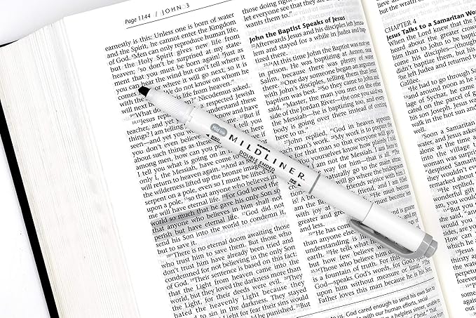 Zebra Pen Mildliner Dual-Tip Highlighters, Broad and Fine Tips, Ideal for Bible Highlighting, No Bleed, School Supplies, Teacher Supplies, and Office Supplies, Mild Gray Ink, 12-Pack (78110upc)