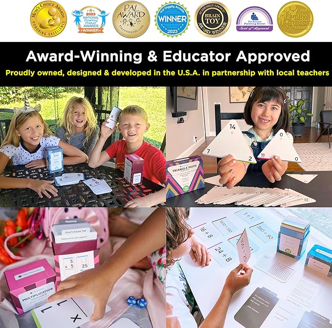 Award-Winning Math Flash Cards – 711 Multiplication & Division Facts (0–12) – Jumbo Cards (3.1” x 5.2”), Visual Aids, 2 Dice, Games, Charts & Mastery Divider Tabs – Grades 3–6 Classroom & Homeschool