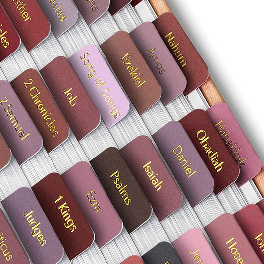 Mr. Pen- Bible Tabs, 75 pcs, Earth Tone, Gold Foil Embossed Lettering, Laminated Bible Tabs for Women and Men, Bible Index Tabs, Bible Book Tabs, Bible Labels Tabs, Mr. Pen Bible Tabs
