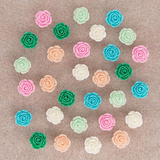 Push Pins for Cork Board - Cuttte 30pcs Decorative Push Pins with Case, Cute Thumb Tacks and Pushpins for Bulletin Board, 6 Colors Flower Pushpins