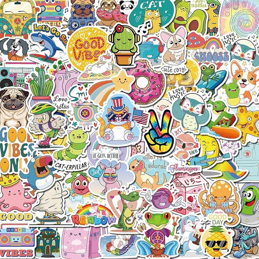 300 PCS Cute Stickers for Kids – Waterproof Vinyl Stickers for Water Bottles, Laptops & Scrapbooks | Fun School Supplies, Classroom Rewards & Teacher Prizes, Sticker Pack for Girls & Teens