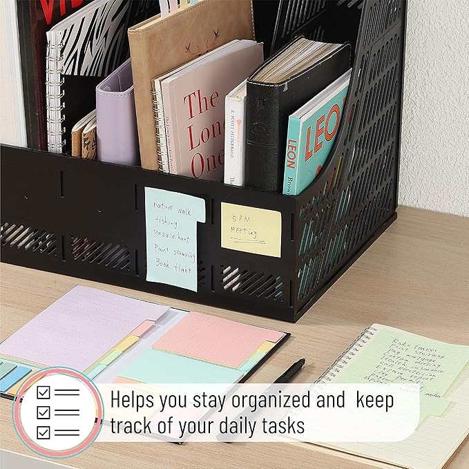 Mr. Pen- Sticky Notes Set, 410 Pack, Pastel Colors, Divider Sticky Notes, School Supplies, Office Supplies, Planner Sticky Note Dividers Tabs, Book Notes