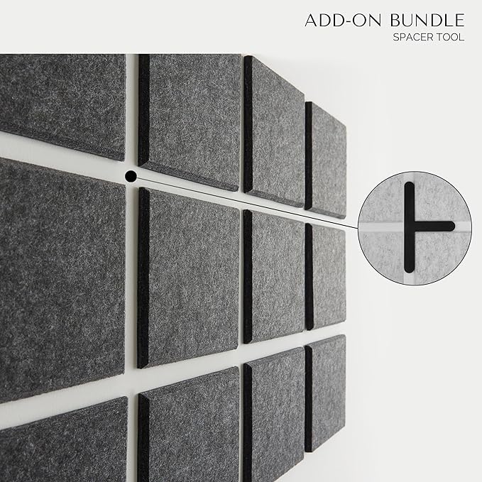 Large Bulletin Board 48x36- Office Wall Organizer to Replace Your Old Cork Boards for Walls for Office Decor -12-Pack Felt Wall Tiles to Use in Home Office Decor, Classroom Décor (Moonstone)