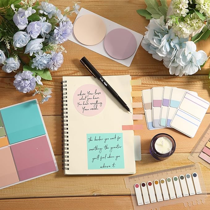 Mr. Pen- Transparent Sticky Note Set, 1000 Sheets, Colorful, Bible Sticky Notes Clear Sticky Notes Transparent, Transparent Sticky Notes for Bible Study, Stocky Notes for Bible Journaling