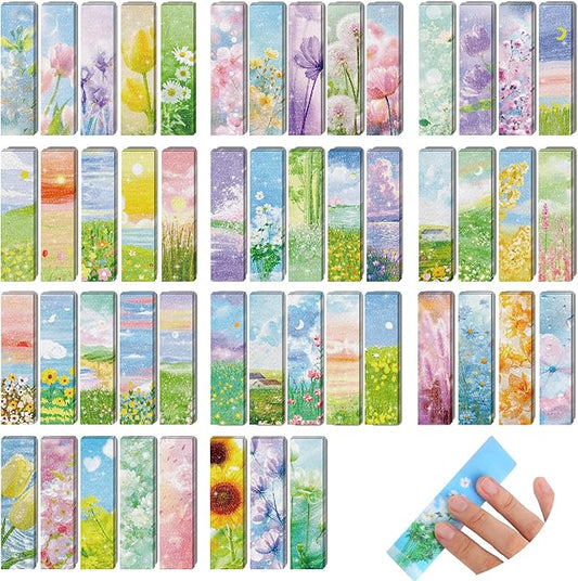 50PCS Calm Stickers for Anxiety Sensory Stickers for Relieve Adults Kids Teens Fidgets Stress Office&Classroom Supplies Anxiety Relief Items with Tactile Textured Surface Patterns(Flower)