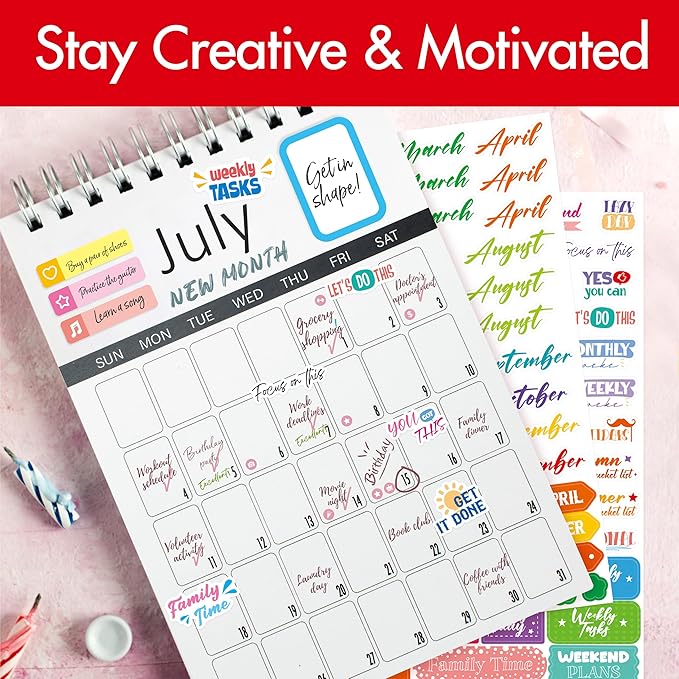 2885 Planner Stickers, Color Coordinating Monthly Functional Stickers Daily Calendar Stickers Aesthetic Note to Do Blank Stickers for Scrapbooks, Planner, Budget, Work, DIY Activity, Diary, Journal