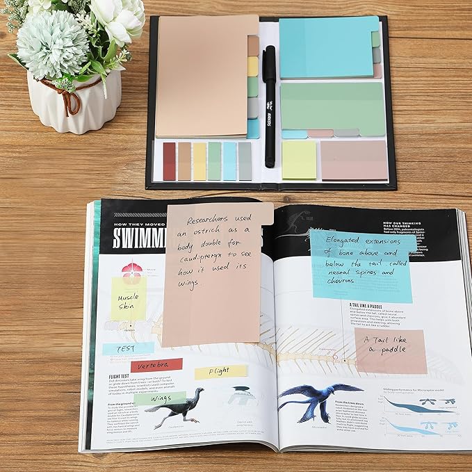 Mr. Pen- Transparent Sticky Note Set, 410 Pack, Morandi Colors, Transparent Sticky Notes Tabs