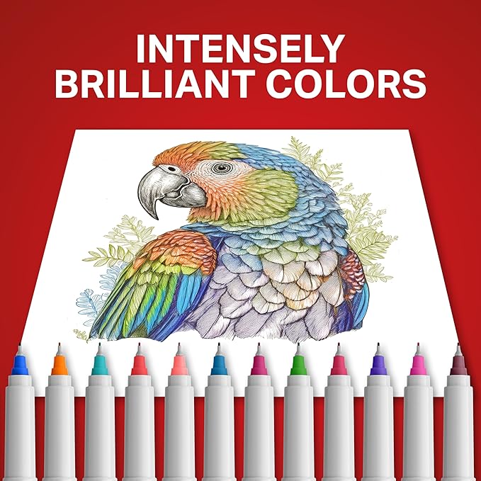 Sharpie Color Burst Permanent Marker Set, Ultra-Fine Tip Markers, Assorted Colors, 24 Count - Writing, Drawing, Artist, School, Teacher Supplies