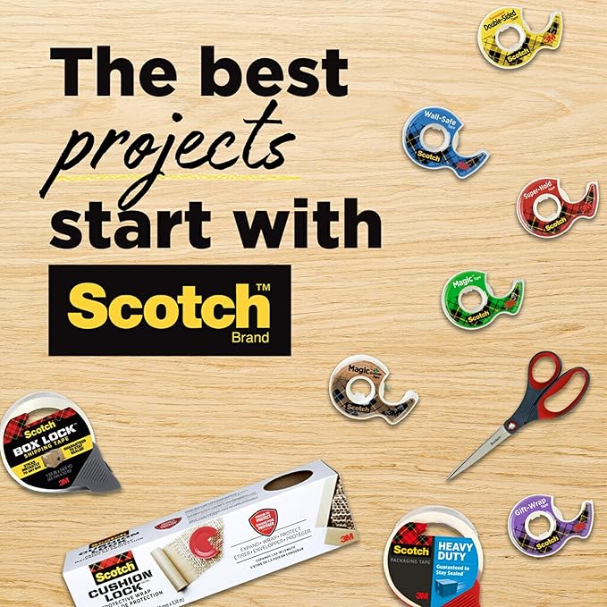 Scotch Transparent Tape, 3/4 in x 1000 in, 3 Boxes/Pack (600K3) (Pack of 2)