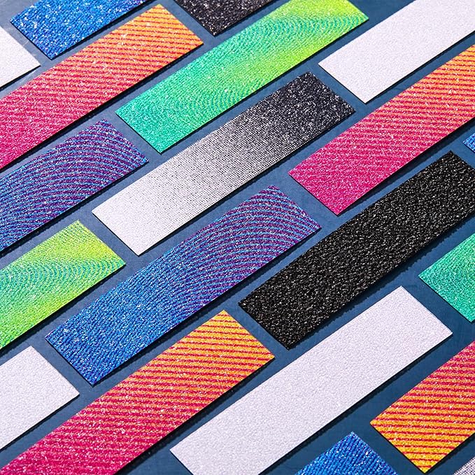 72 Pcs Anxiety Sensory Stickers Strips Adhesive Textured Mental Health Calm Stickers Mindfulness Fidget Decals Stress Anxiety Relief Items for Therapy Office Desk Counselor(Gradient)