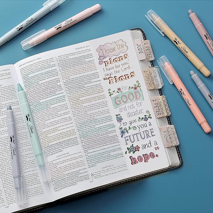 Mr. Pen- Gel Highlighters, 4 Pack, Lavender, Bible Highlighters for Bibles That Do Not Bleed