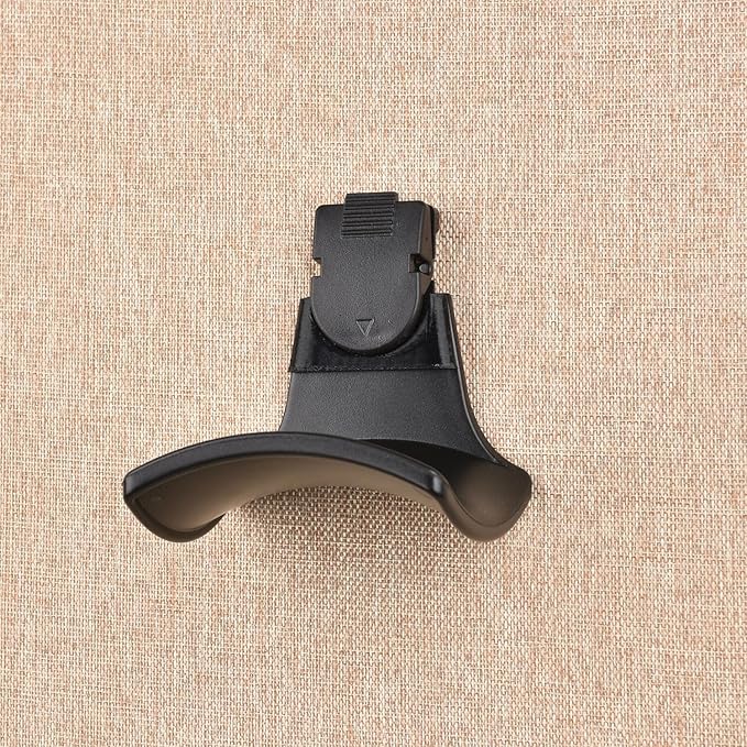 Fabric Wall Headphone Stand for Office, Cubicle Headphone Holder for Work Decor, Space-Saving Hanger Cubicle Accessories for Women Men Desk Organizer, Black (1 Pack)
