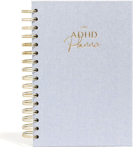 The ADHD Planner - Undated Daily Weekly Schedule Organizer Journal for Disorganized People - Habit Tracker Record Emotions & Mood - Academic Goals - Structure & Focus for Adults Brains (Spiral)