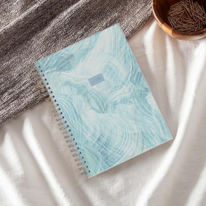 Blue Sky 2026 Weekly and Monthly Planner Calendar, January 2026 - December 2026, 5.875” x 8.625”, Flexible Cover, Storage Pocket, Ruler, Colorful Interior, Includes Extra 30 Sheets of Notes, Tides