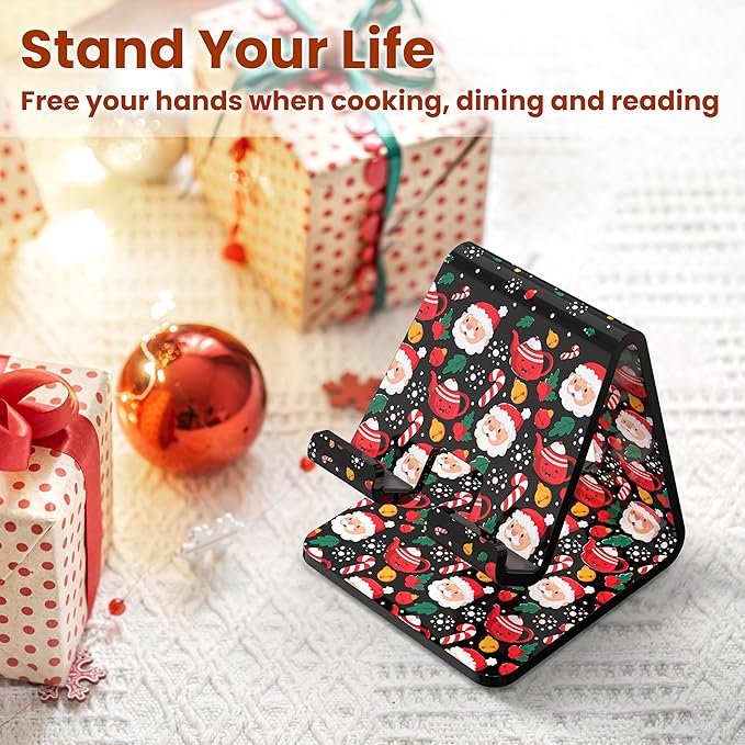 Crpich Acrylic Cell Phone Stand, Portable Phone Holder, Phone Stand for Desk, Compatible with Phone 14 13 12 Pro Max Mini 11 Xr 8 Plus SE, Switch, Android Smartphone, Pad, Tablet
