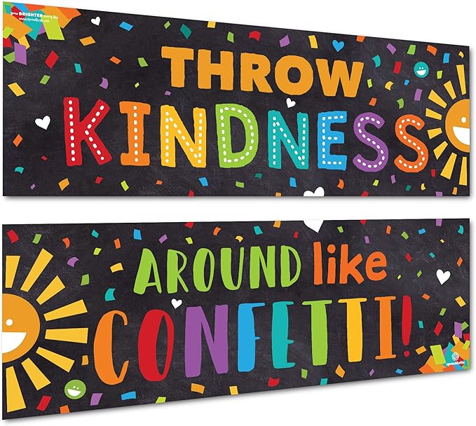 Sproutbrite Classroom Banner Decorations - Motivational & Inspirational Growth Mindset for Teachers and Students