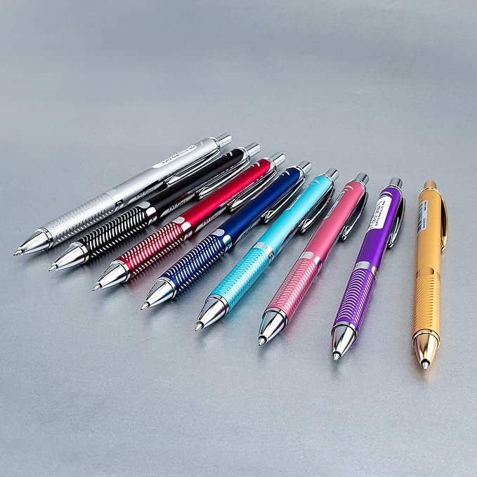 Pentel EnerGel Alloy RT Premium Liquid Gel Pen, (0.7mm), Medium Line, Aquamarine Barrel, Black Ink, 1 Pack (BL407LSBPA)