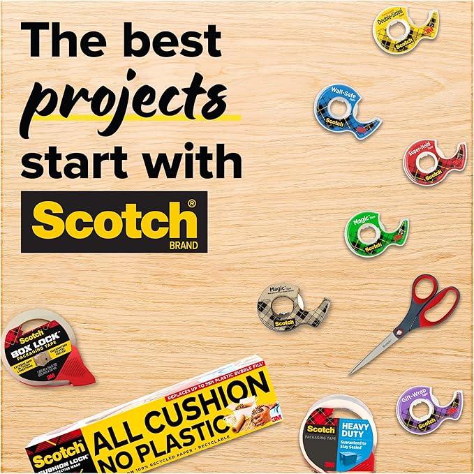 Scotch Magic Tape, Invisible, Home Office Supplies and Back to School Supplies for College and Classrooms, 12 Rolls
