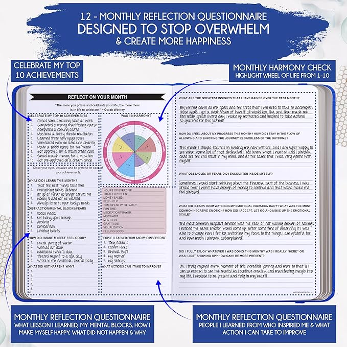 Deluxe 2026 Planner Weekly and Monthly | Law of Attraction Planner with Productivity App | 12-Month for Productivity, Gratitude & Goal Setting | Includes Foldable Vision Board, Gift Box & Stickers