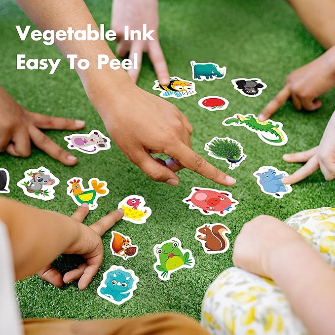 2680+ Animal Stickers, 64 Sheets Adorable Cartoon Animal Designs, Various Themes Motivational Animal World Labels for Teacher Classroom Reward Gift Encourage Kids to Do Chores Go to The Toilet