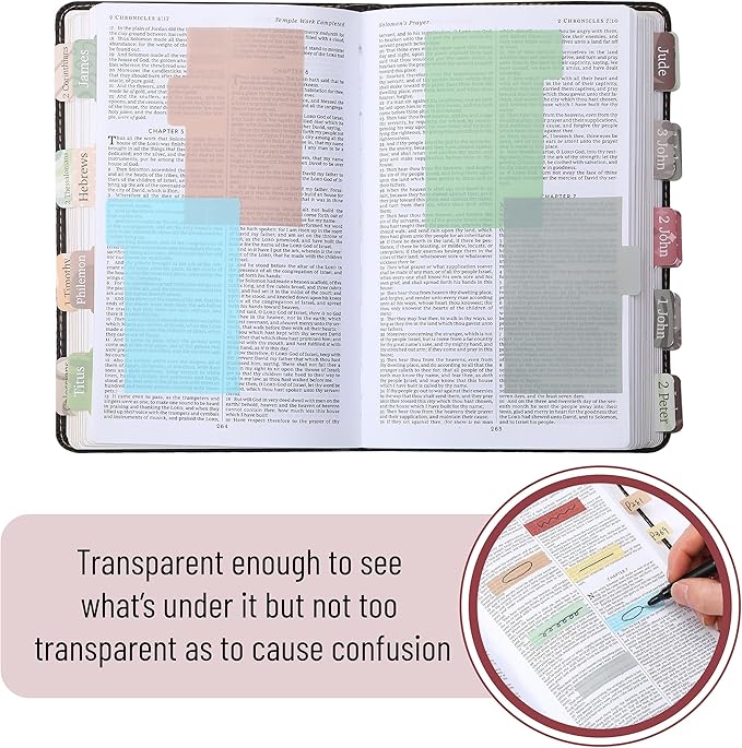 Mr. Pen- Transparent Sticky Note Set, 410 Pack, Morandi Colors, Transparent Sticky Notes Tabs