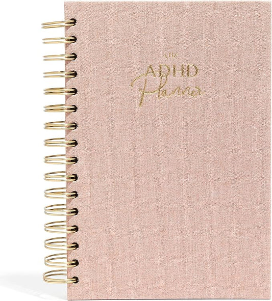 The ADHD Planner - Undated Daily Weekly Schedule Organizer Journal for Disorganized People - Habit Tracker Record Emotions & Mood - Academic Goals - Structure & Focus for Adults Brains (Spiral)