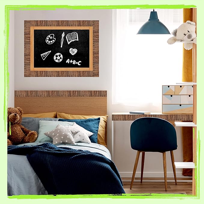 60 Feet Bulletin Board Borders, Wooden Pattern Straight Rolled Border Trim Dark Wood Board Border Decoration for School, Classroom & Offices