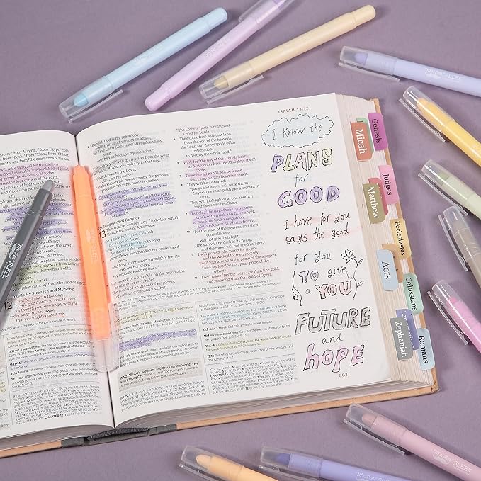Mr. Pen- Gel Highlighters, 14 Pack, Ethereal Pastel Colors, Bible Highlighters for Bibles That Do Not Bleed