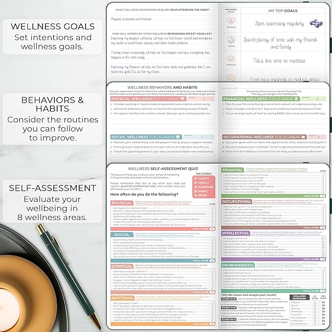 Clever Fox Wellness Planner Premium – Daily Lifestyle Journal to Support Health, Nutrition & Exercise – Healthy Living Journal with Meal, Exercise & Habit Trackers – Lasts 3 Months (Forest Green)