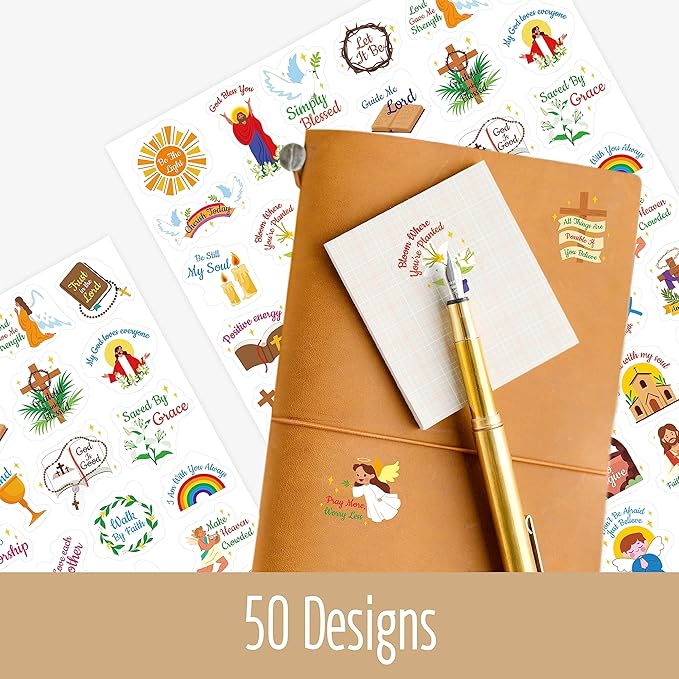 1000 PCS Bible Verse Stickers, Clear Inspirational Pray Stickers Encouraging Scripture Decals Jesus Christian Religious Faith Labels for Scrapbooks Bottles Computer Planner Diary Album Kids Adults