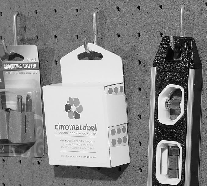 ChromaLabel 1/4 Inch Small Dot Sticker, Red Small Circle Stickers, Red Dots Labels, Small Colored Sticker Dots, 1000 Color Label in Dispenser Box