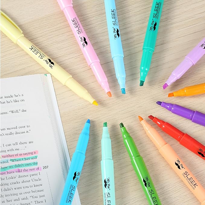 Mr. Pen- Pastel Highlighters, 12 Pack, Assorted Colors, Fast Dry, Highlighter, Set, Bible Journaling Highlighter, Marker
