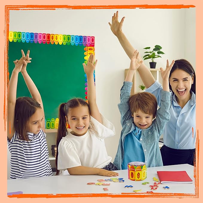 ERKE 60 Feet Bulletin Board Borders, Colorful Crayon Die-Cut Rolled Border Trim Decoration Borders for School, Classroom & Offices