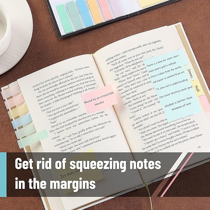 Mr. Pen- Sticky Notes Set, 410 Pack, Pastel Colors, Divider Sticky Notes, School Supplies, Office Supplies, Planner Sticky Note Dividers Tabs, Book Notes