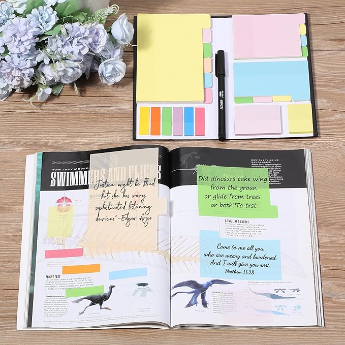 Mr. Pen- Sticky Note Set, 380 Pack, Pastel Colors, Transparent Sticky Notes Tabs, Divider