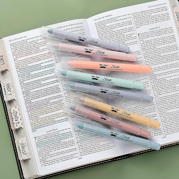 Mr. Pen- Gel Highlighters, 4 Pack, Lavender, Bible Highlighters for Bibles That Do Not Bleed