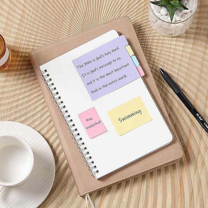 Mr. Pen- Sticky Note Set, 410 Pack, Pastel Colors, Sticky Notes Tabs, Divider Sticky Notes, Office Supplies, Planner Sticky Note Dividers Tabs, Book Notes, Bible Sticky Notes
