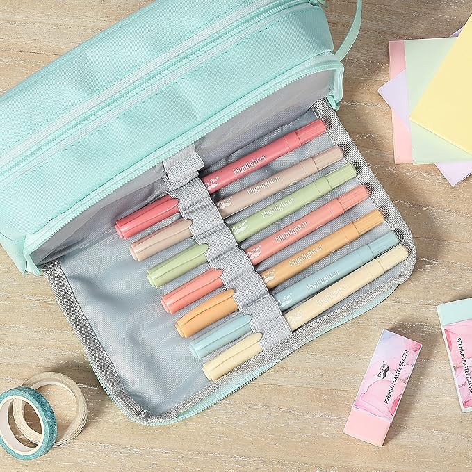 Mr. Pen- Dual Tip Highlighters, 8 Pack, Fine & Chisel, Cute Highlighters Assorted Colors, Dual Tip Markers