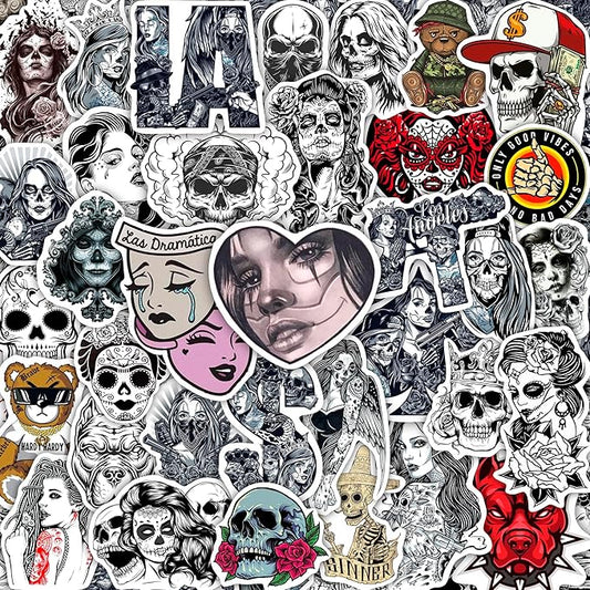 BulbaCraft 100Pcs Chicano Stickers Old, Chicano Phone Case Stickers, Mexican Decals for Water Bottles, Laptops Decals, Gifts for Women & Men